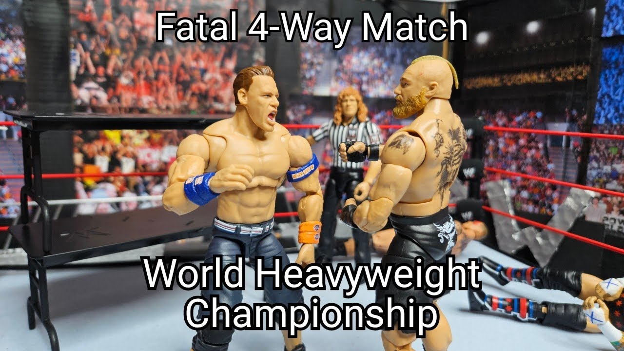 Fatal 4 Way Match For The World Heavyweight Championship #wwe #actionfigures #wrestling #stopmotion
