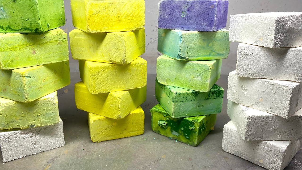 Soft buttery gym chalk ASMR satisfying crush#satisfying #asmr #trending #viral #chalk