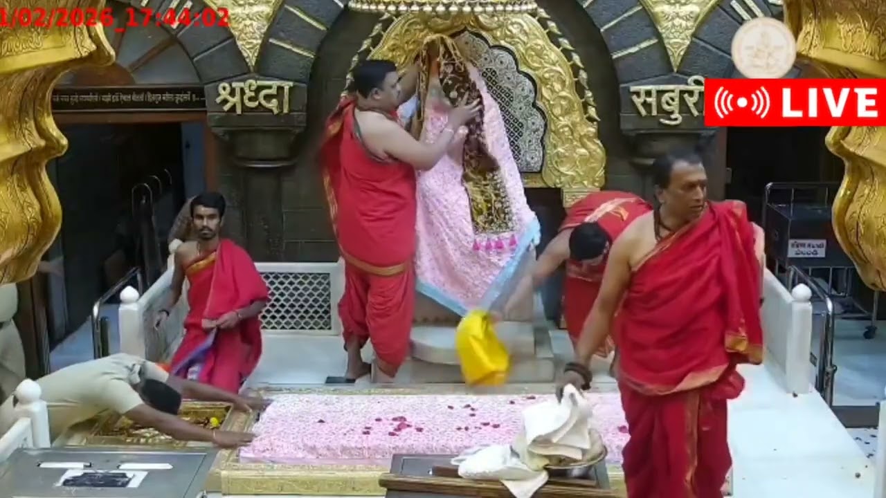 Sai Baba Sandhya Dhoop Aarti ll Live Darshan shridi ll sairam ll