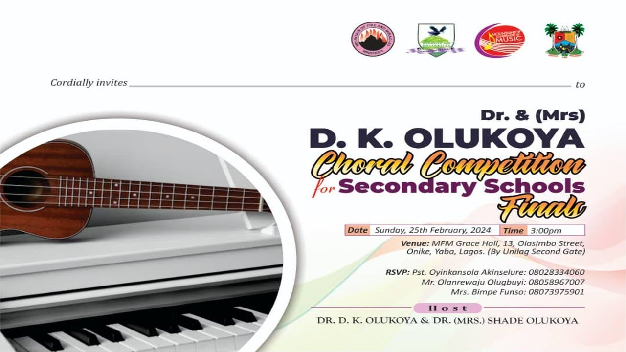 DK Olukoya Choral Competition for Secondary Schools Finals - 25-02-2024