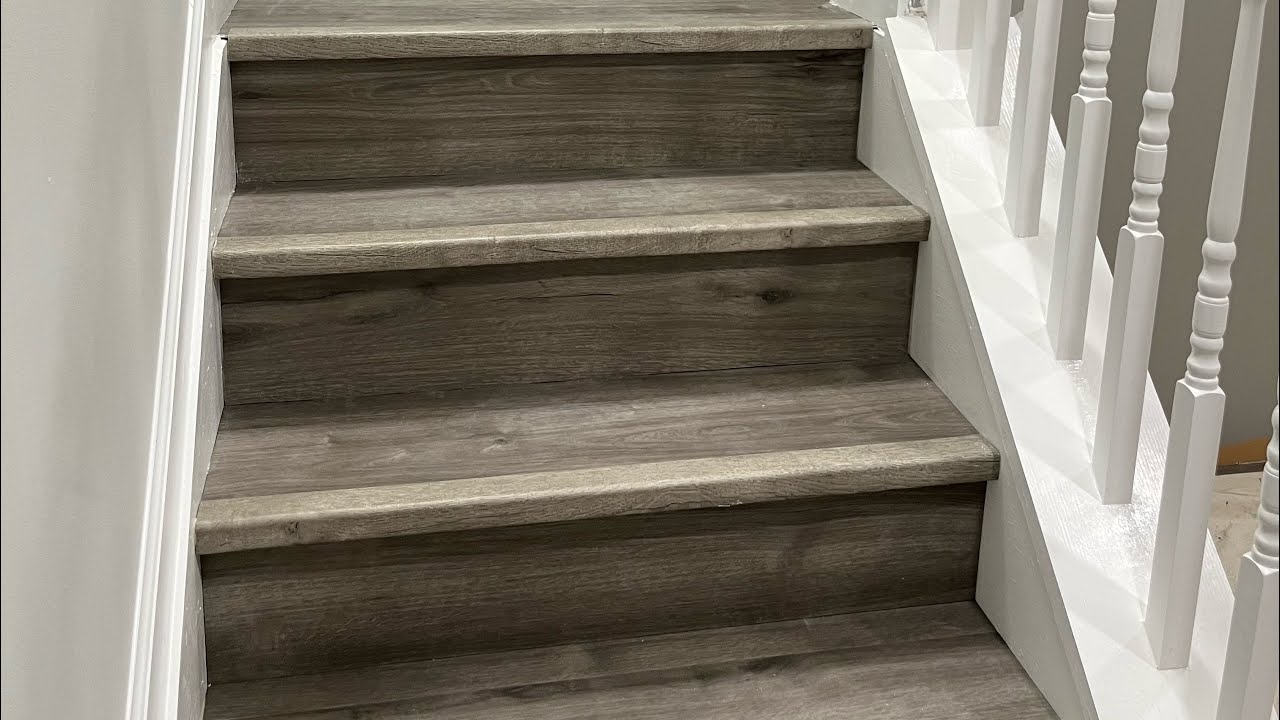 How to INSTALL LUXURY VINYL PLANK LAMINATE FLOORING ON STAIRS