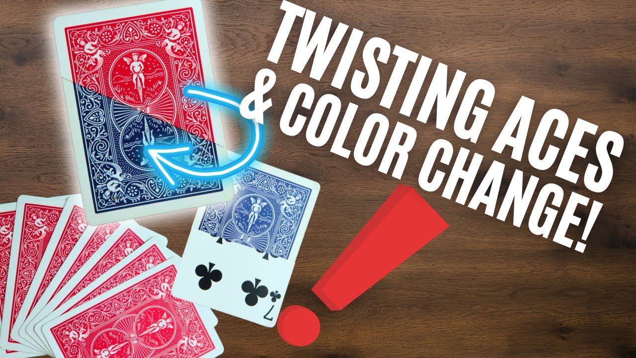 TWISTING ACES & COLOR CHANGE CARD TRICK! FOOL YOUR FRIENDS!  #cardtricks #cardtrickmagic #easytrick