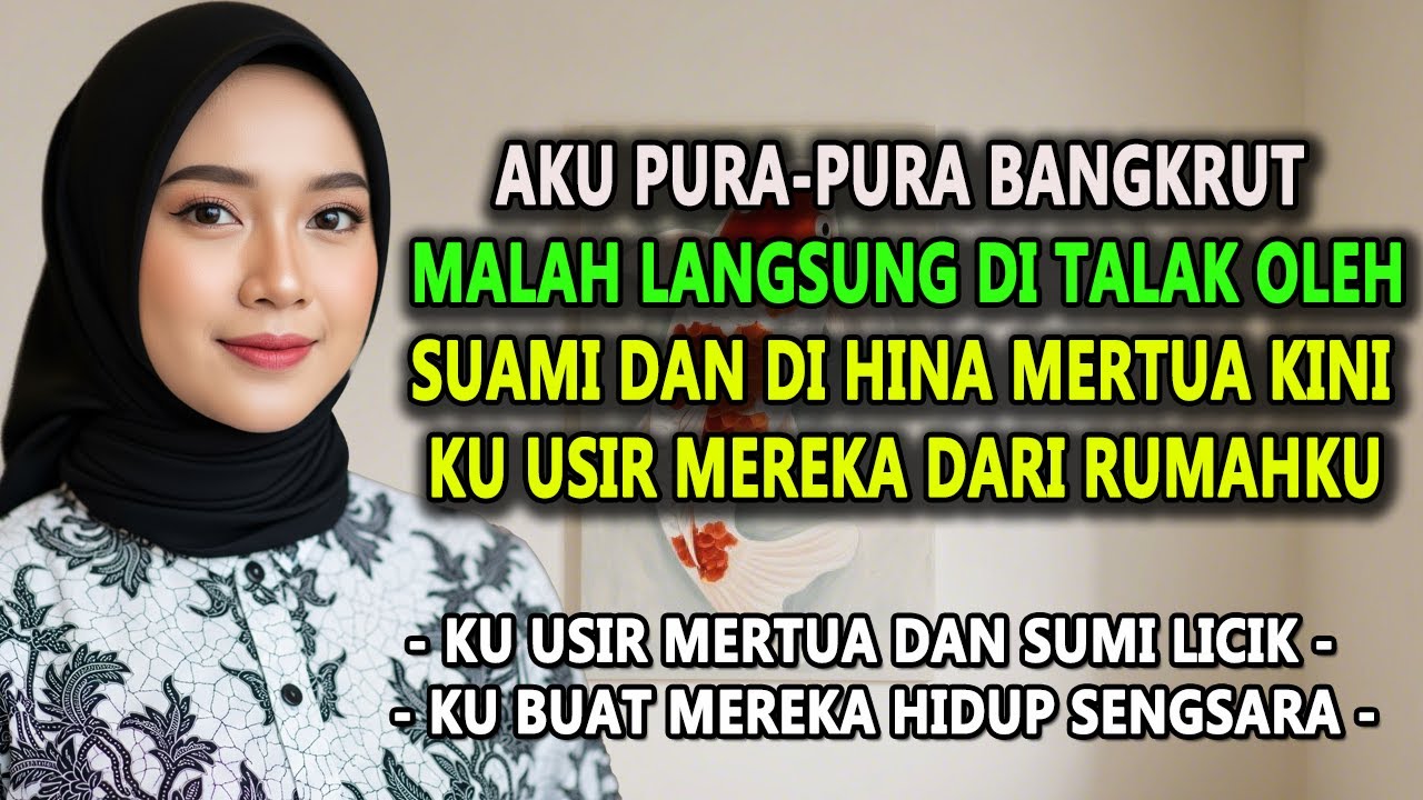 AKU PURA-PURA BANGKRUT DEMI MENGUJI SUAMI DAN MERTUA NAMUN AKU MALAH DI USIR #novelromantis #drama