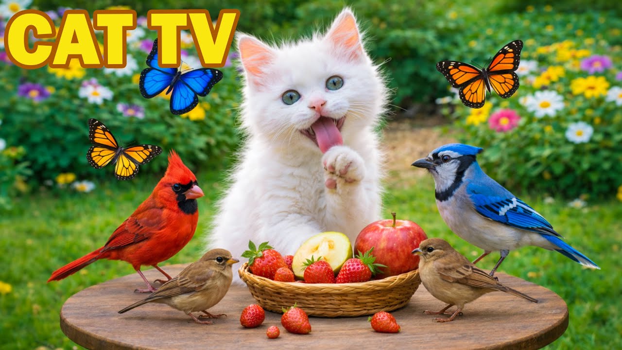🔥 Peaceful Snow Birds ❄️🐦 | Winter Nature TV for Cats & Dogs | Ultra Calm 4K HDR