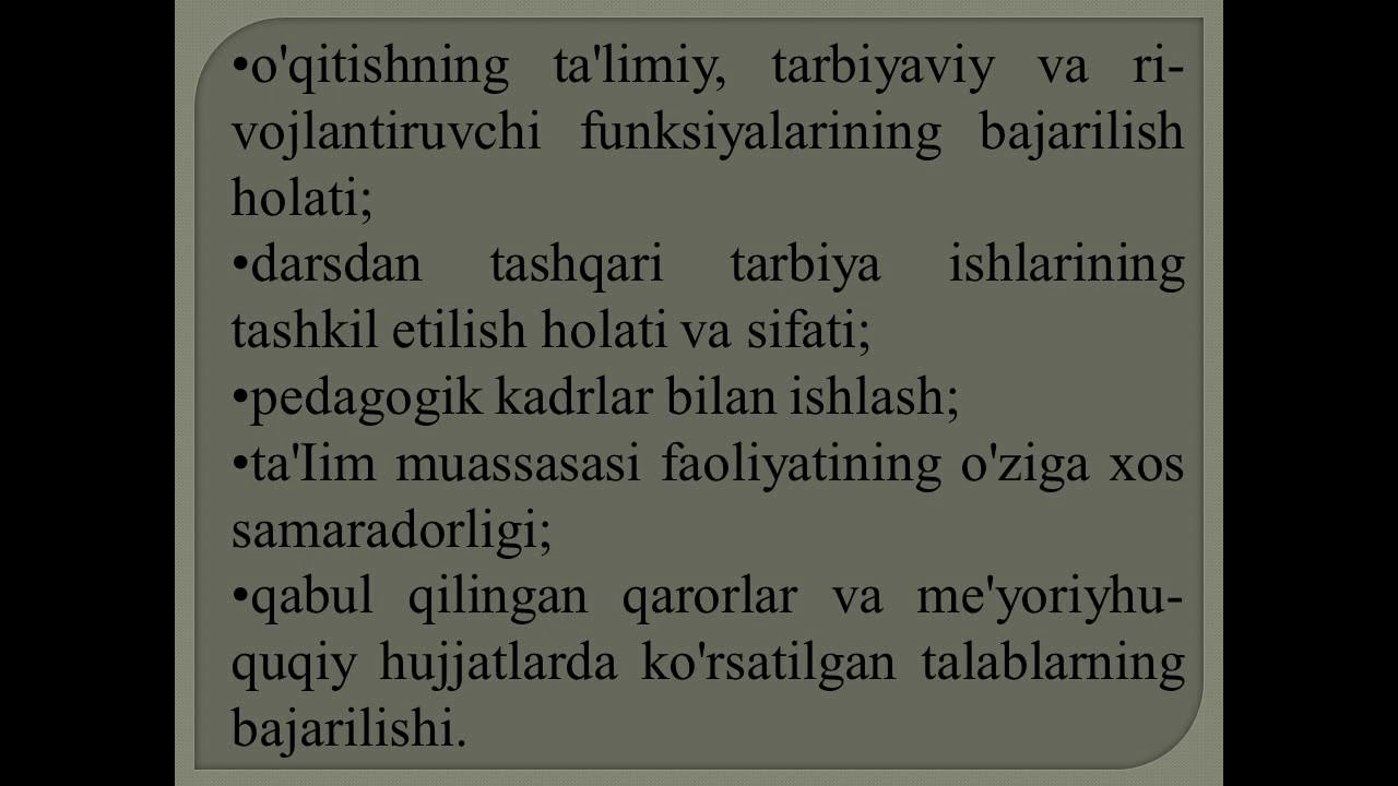 Ta'lim muassasai menejmenti  |  Ibodulla Uzoqov