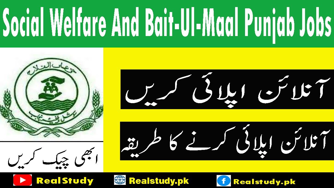 Social Welfare And Bait Ul Maal Punjab Jobs 2022