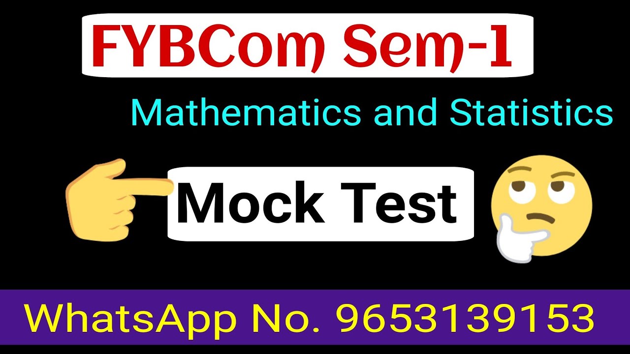Mock Test | Mumbai University, IDOL and Other Universities | FYBCom,BBI,etc...