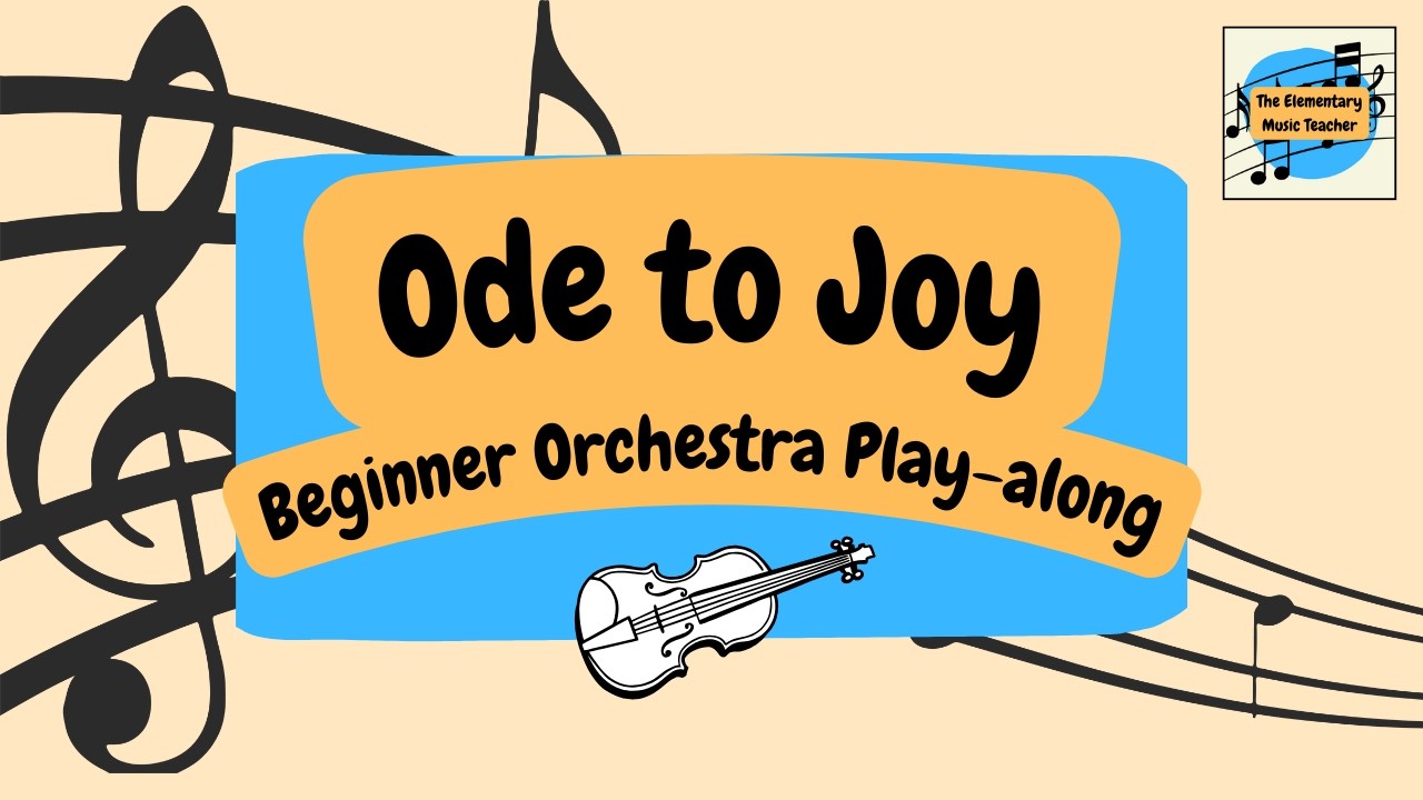Ode to Joy for Beginner Orchestra Play-along (Materials In Description)