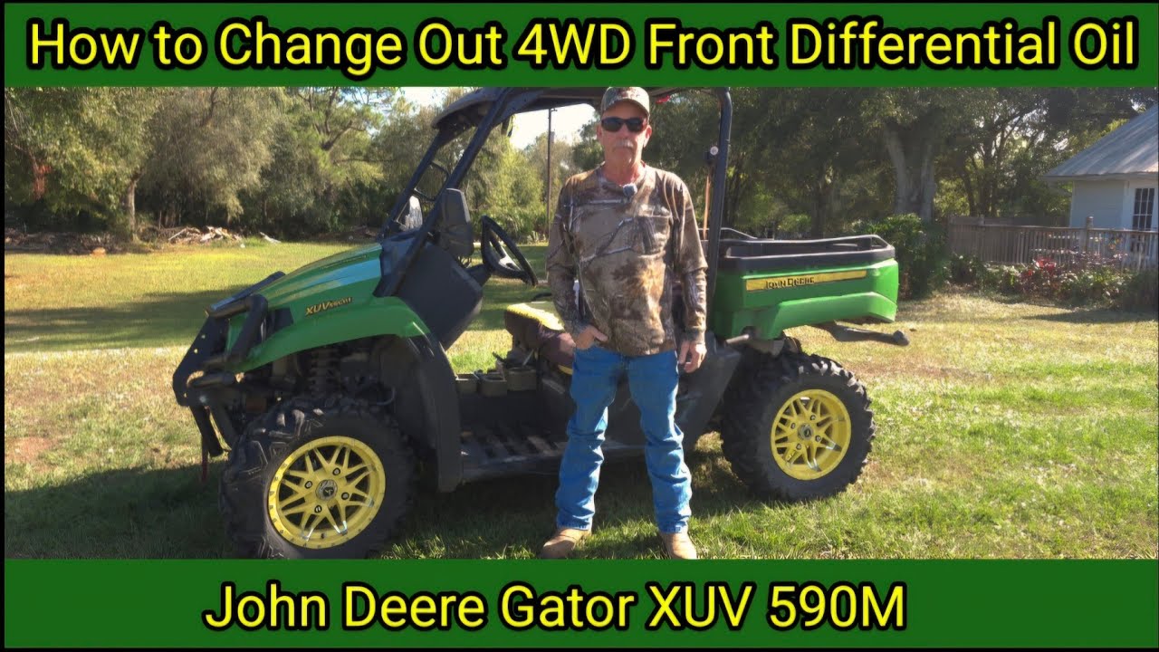 Как заменить масло в переднем дифференциале полноприводного автомобиля. John Deere Gator XUV 590M...