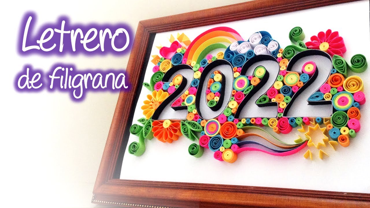 Letrero de filigrana 2022, Quilling sign board