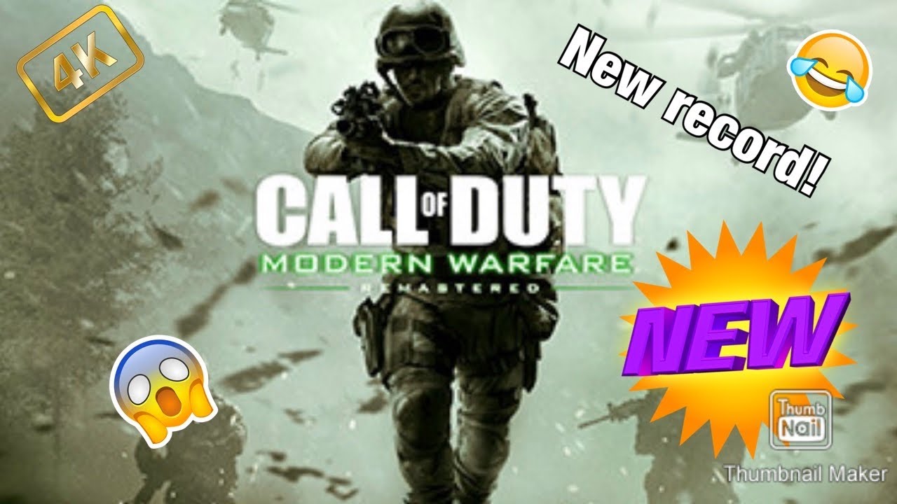 We broke the record for kills in one match modern warfare remastered  Harrison1st