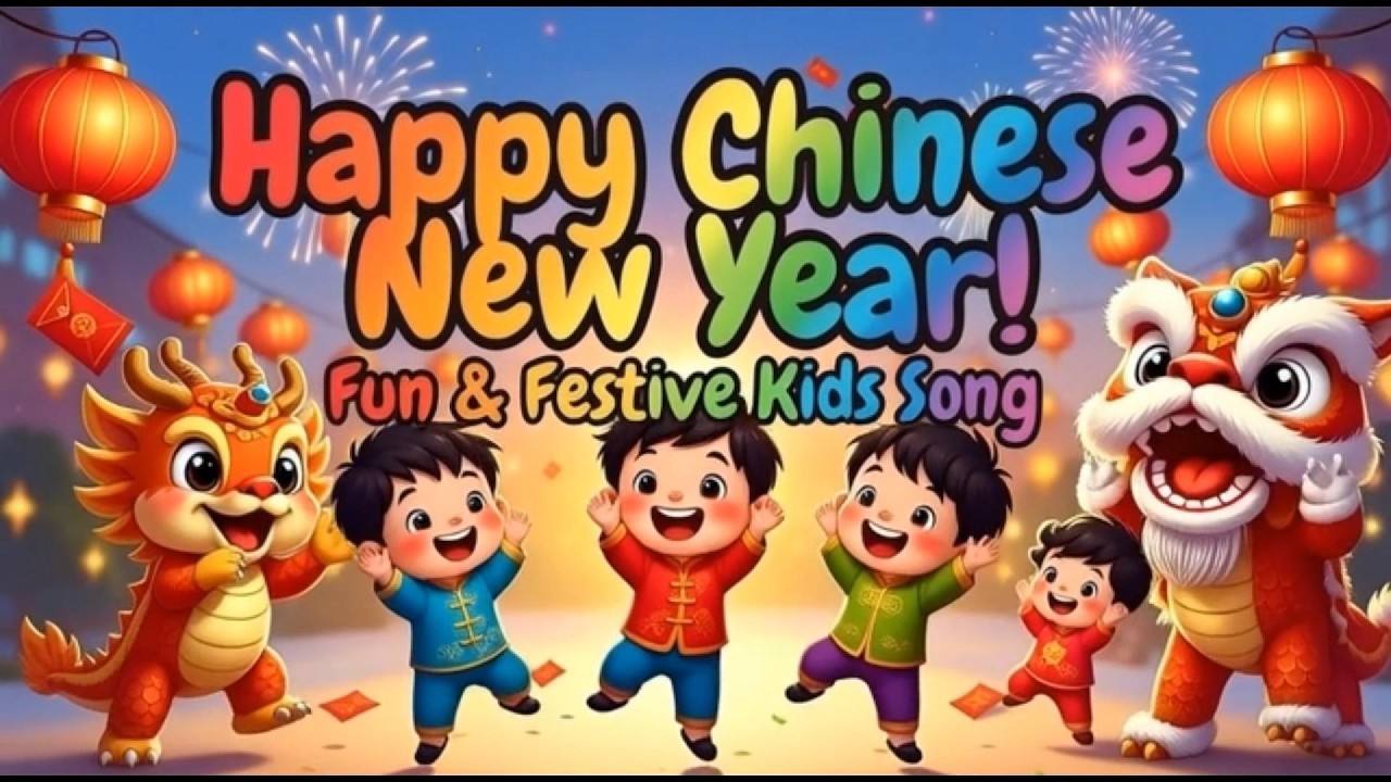 🎉Chinese New Year Song for Kids 🐉 Dragon Dance, Lanterns & Sing-Along Fun! | Preschool Learning