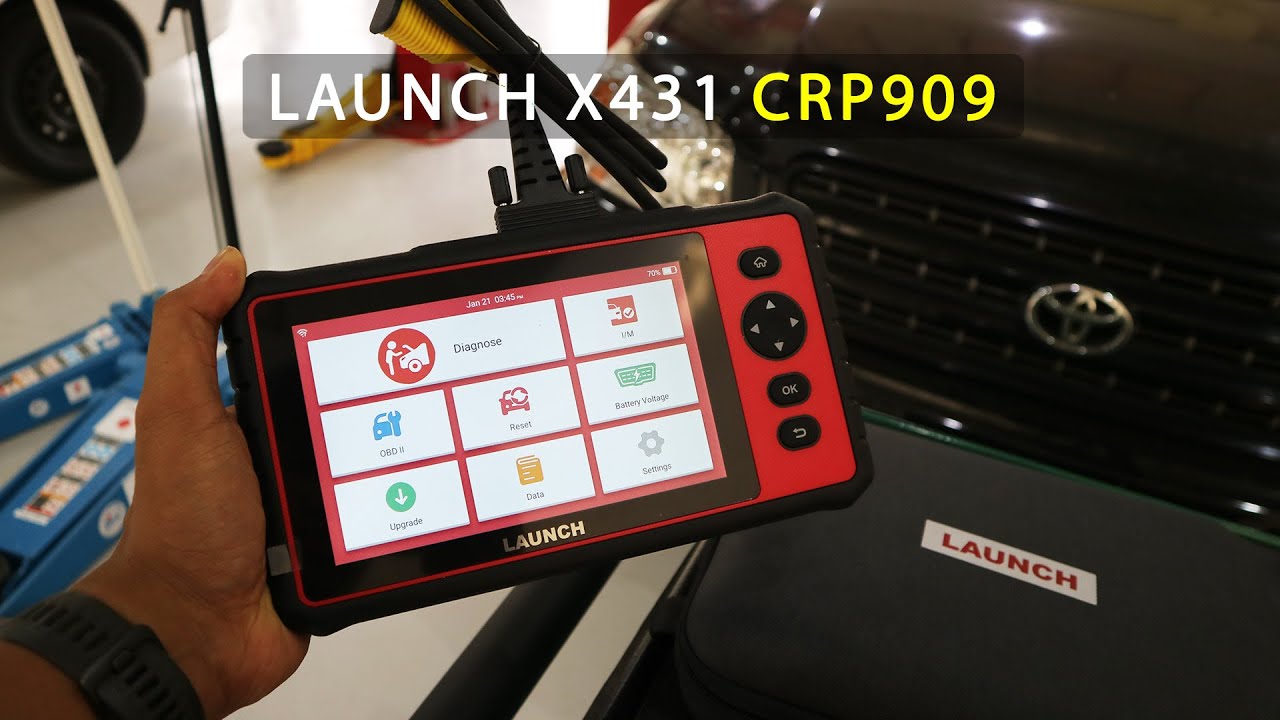 ហាយឡាយឧបករណ៍ស្កេន Launch X431 CRP909 Full System OBD 2 Scanner 2020