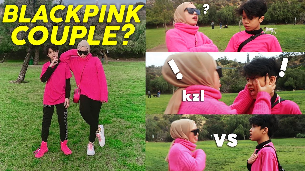 BLACKPINK COUPLE! kzl kembaran sama fateh pake baju pink -_-