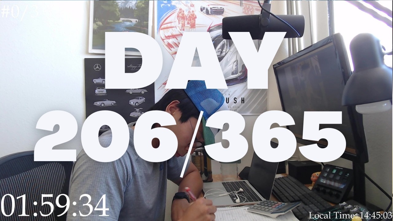 Study With Me Live | Day 206/365 🦍🌱