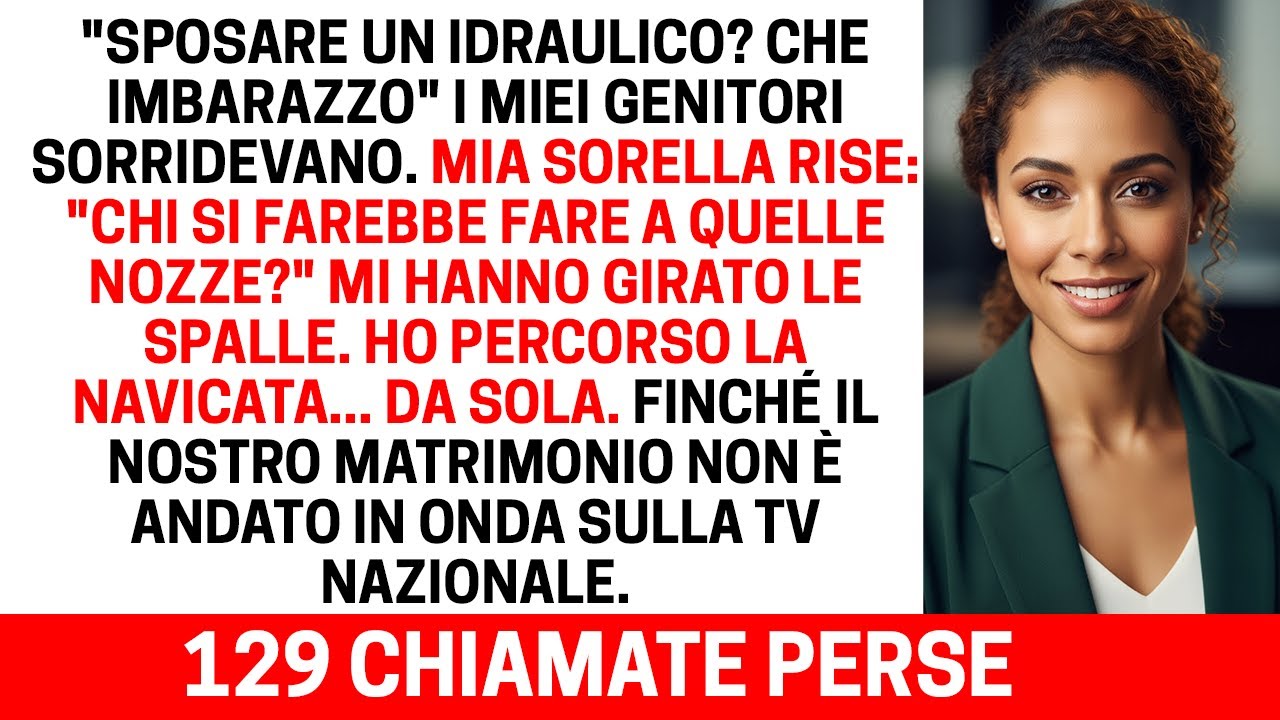“Dicevano che sposare un idraulico fosse una vergogna, poi lo hanno visto in diretta TV nazionale.”