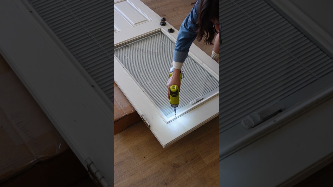 Replacing window glass door frame 🚪✨️ #diyprojects #homeideas #frontdoor #doors #homerenovation