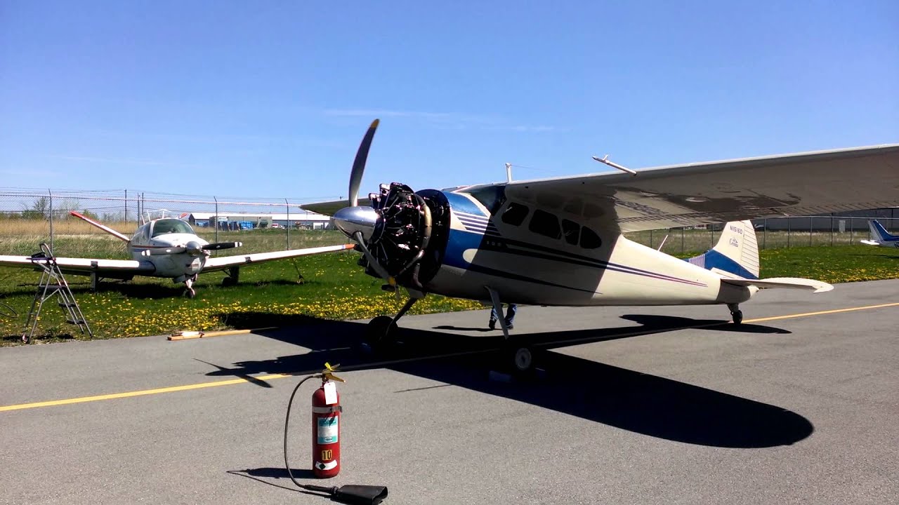 Erics Cessna 195 first start up