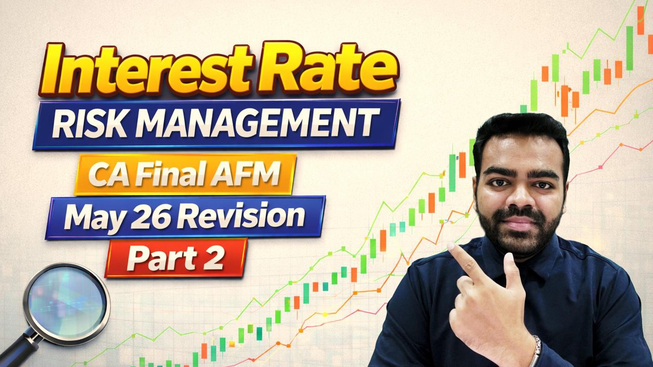 CA Final AFM Interest Rate Risk Management (IRRM) Part 2 | Interest Rate Swaps | Revision May 26