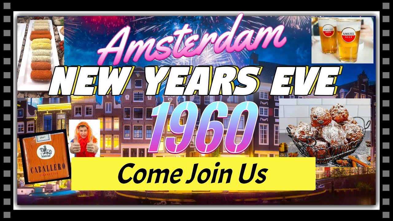 Amsterdam Netherlands Celebrates. With A New Years Eve Party. 1960 RARE FILM. {4K Color 30 fps}