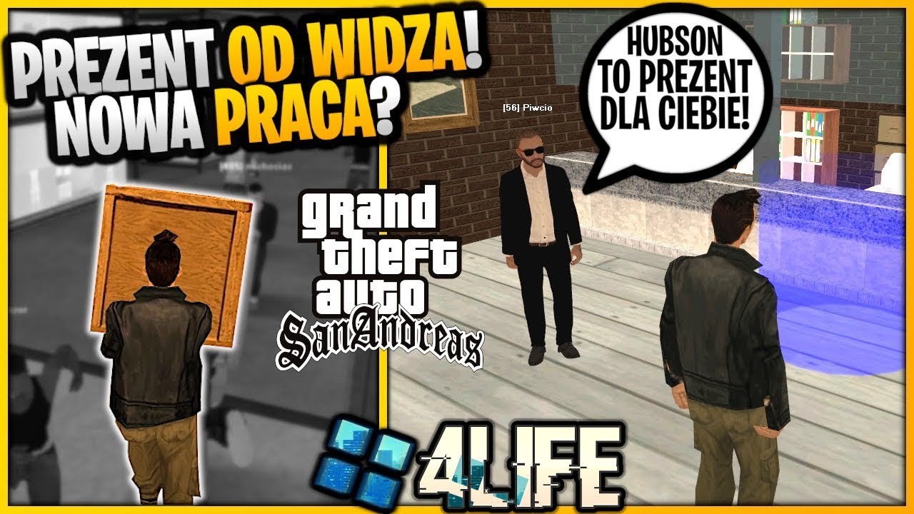 Prezent od Widza, licencja pilota, nowa praca! - GTA SA ŻYCIE NA MTA 4LIFE! #02