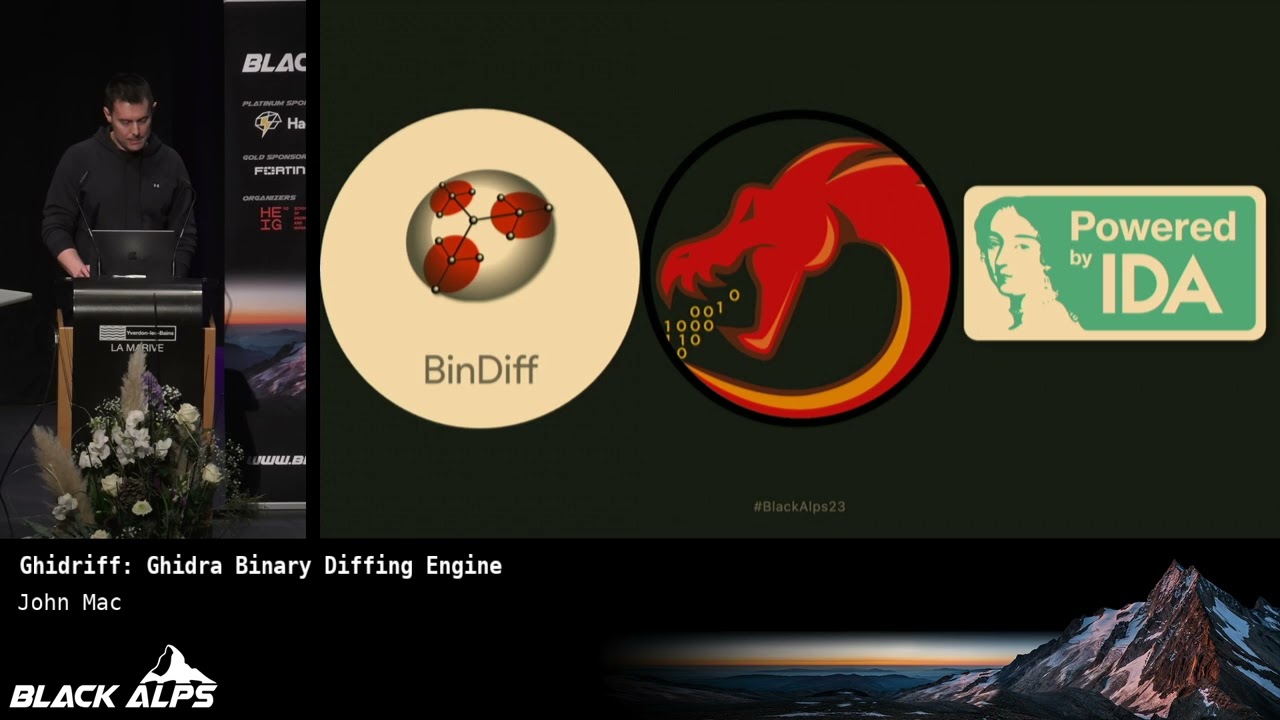 BlackAlps 2023: Ghidriff: Ghidra Binary Diffing Engine - John Mac