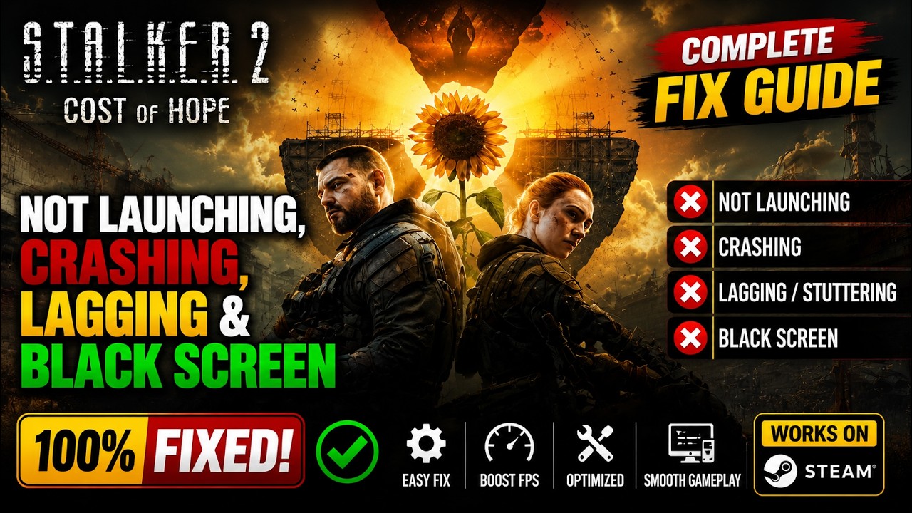 Fix S.T.A.L.K.E.R. 2: Cost of Hope Not Launching, Crashing, Lagging & Black Screen