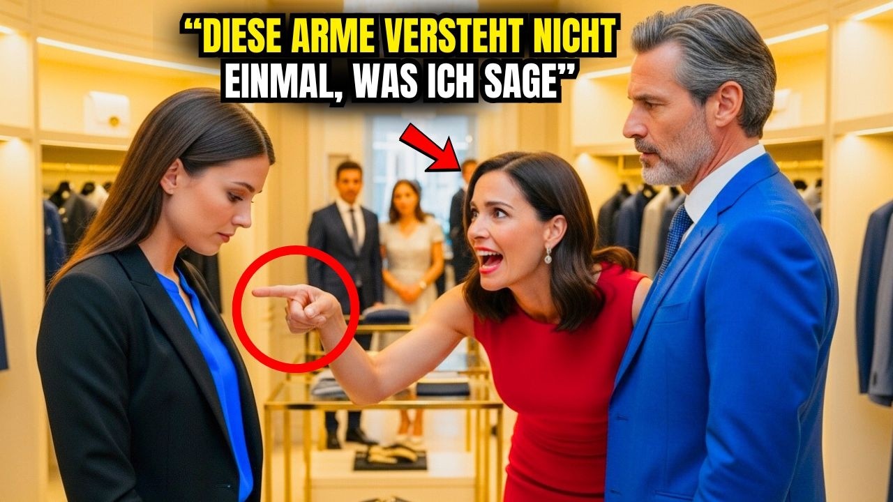 DIE EHEFRAU DES MILLIONÄRS DEMÜTIGTE DIE VERKÄUFERIN AUF RUSSISCH, OHNE ZU AHNEN, DASS SIE ALLES VER