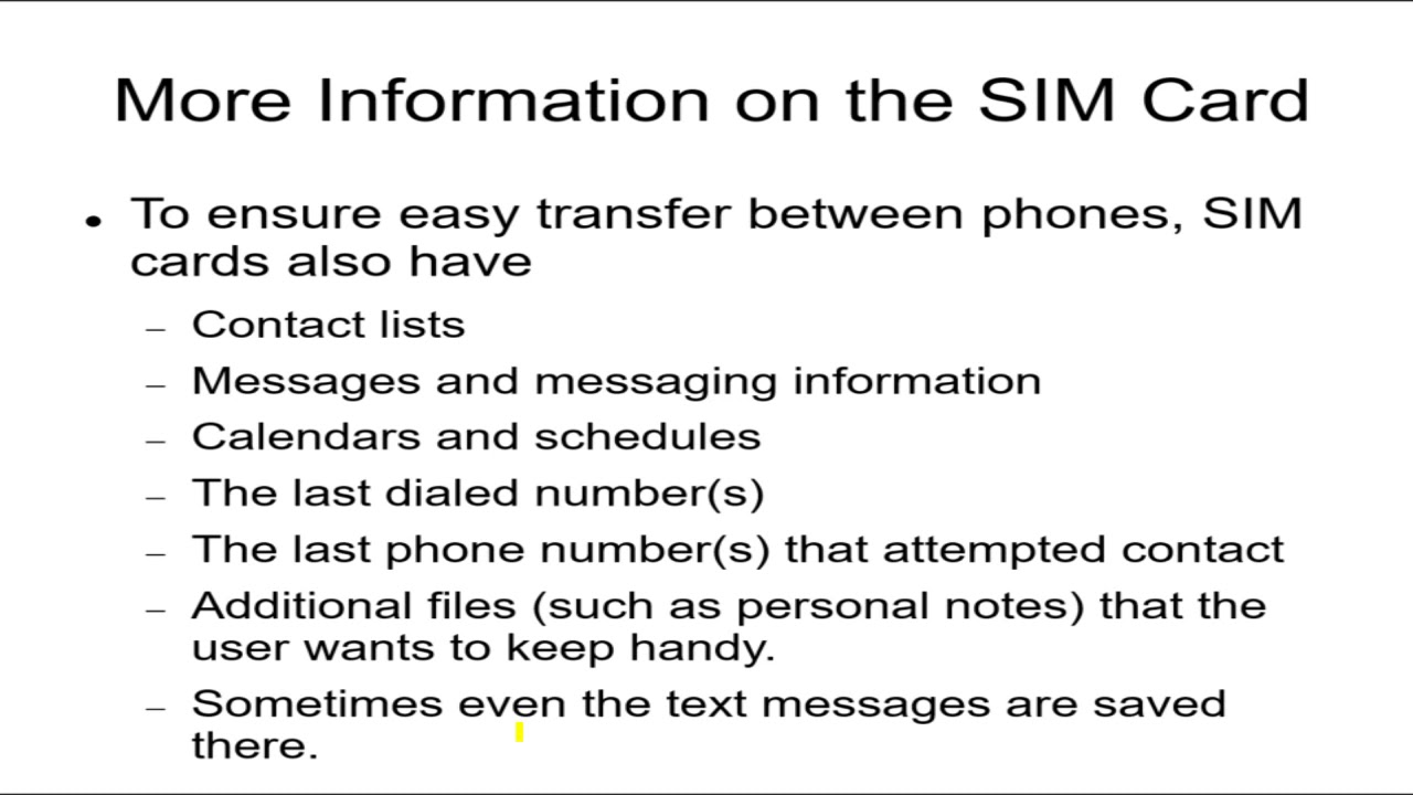 Forensics 21 Mobile Device Forensics 2 Mobile Device Generation 4, Sim  Card Information and Identif