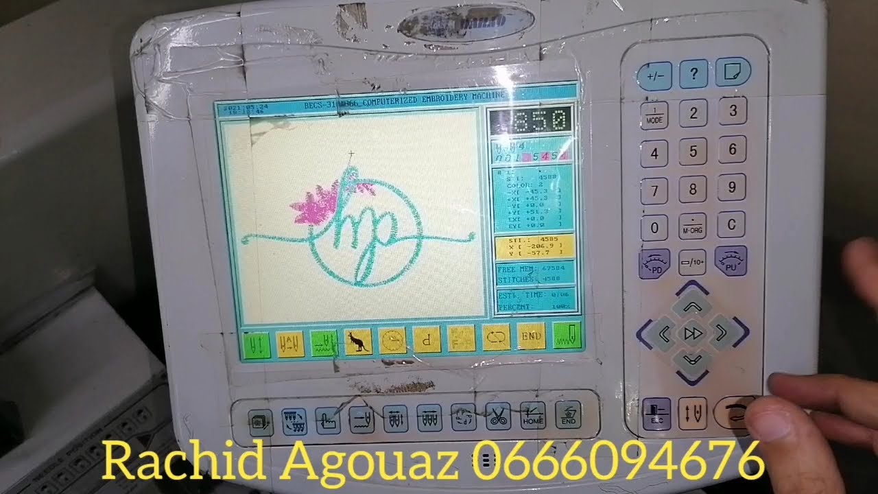 #كيفية الاشتغال على شاشة #آلة التطريز بالكمبيوتر