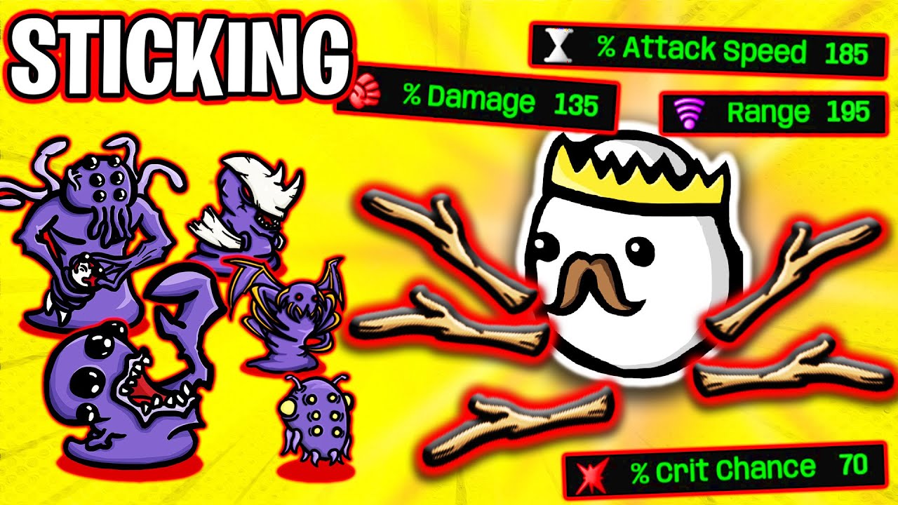 The King of Sticks destroys Danger 5 with ONLY Sticks | Brotato