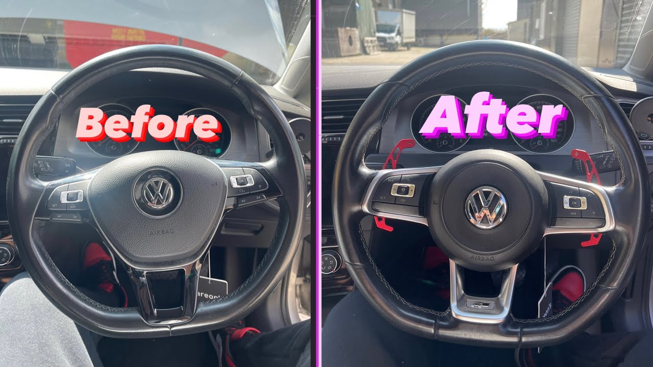 GOLF R MK7 STEERING WHEEL UPGRADE RETROFIT PADDLE SHIFTERS