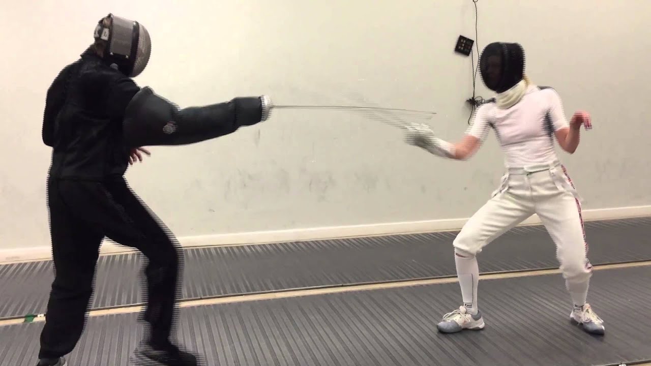 Fencing Lesson: Professor Steven Paul and Georgina Usher