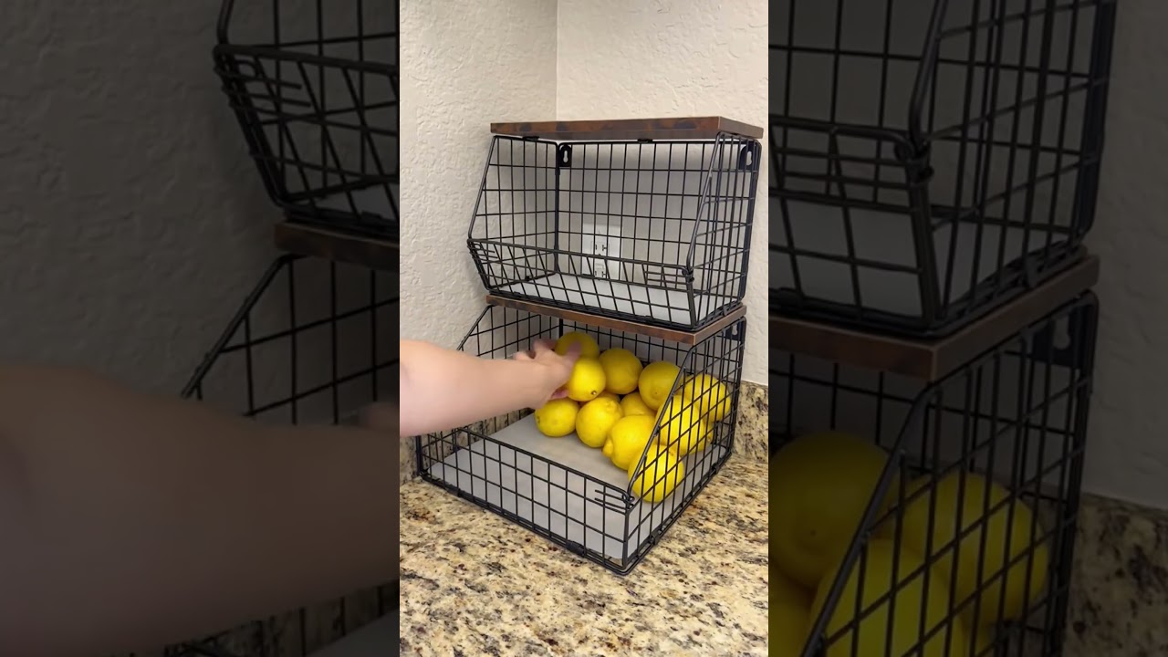 Best Amazon Find in this summer! Aesthetic Storage Basket for Kitchen!   #amazonfinds #storage