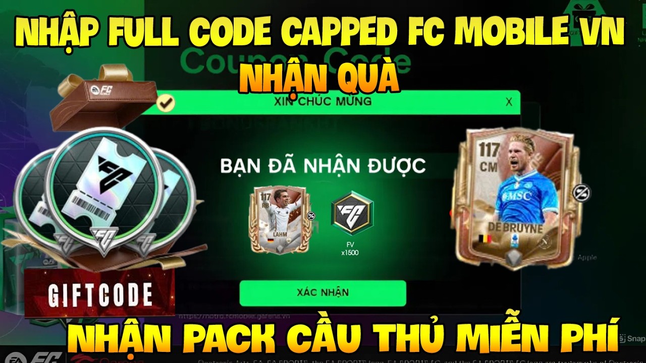 Tổng Hợp 7 Code Fc Mobile VN Mới Nhất Nhận Quà Từ Sự Kiện Capped Có Gem Và Vé Quay FC Nha