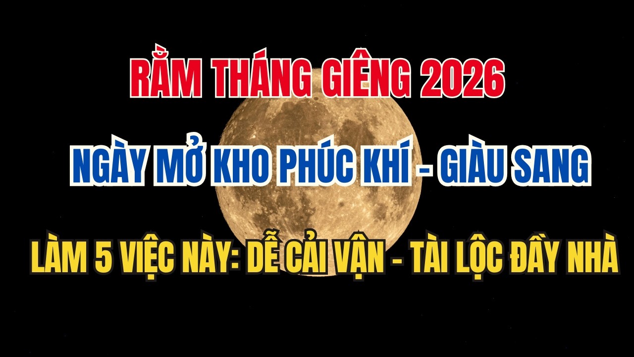 Rằm tháng GIÊNG 2026–Trời mở kho Phúc khí |Làm đúng 5 việc này dễ CẢI VẬN-Tài lộc đầy nhà#phongthuy
