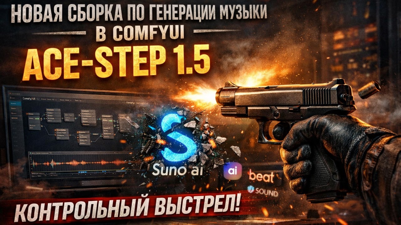 Comfy UI Генерация музыки ACE Step 1.5 Бесплатно Безлимитно и с Лицензией Apache версии 2.0