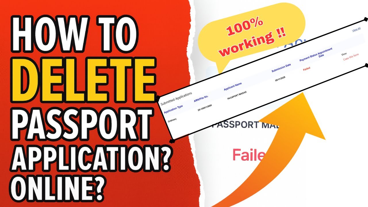 Can We Delete Passport Application? Full Information