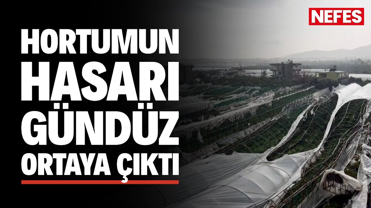 Hortum vurdu geçti, verdiği hasar gündüz ortaya çıktı