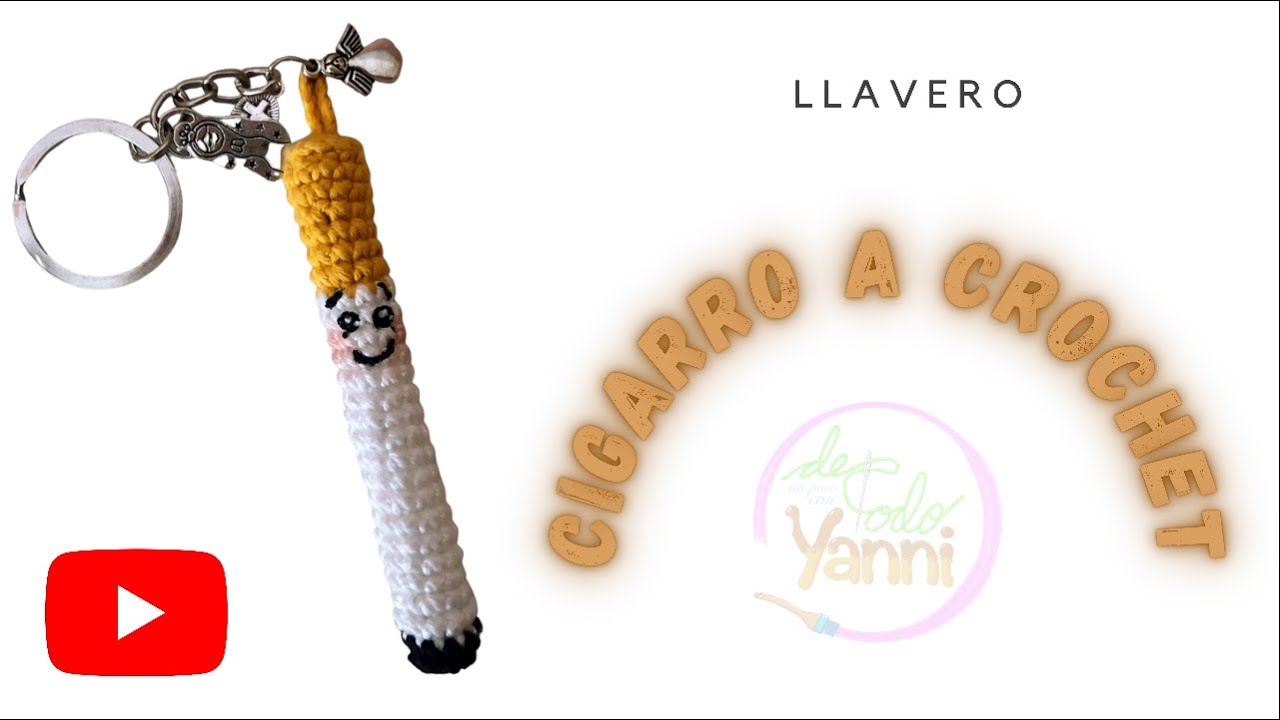 #llavero a crochet #cigarro #ideapararegalar #diadelpadre  #amigurumikawaii