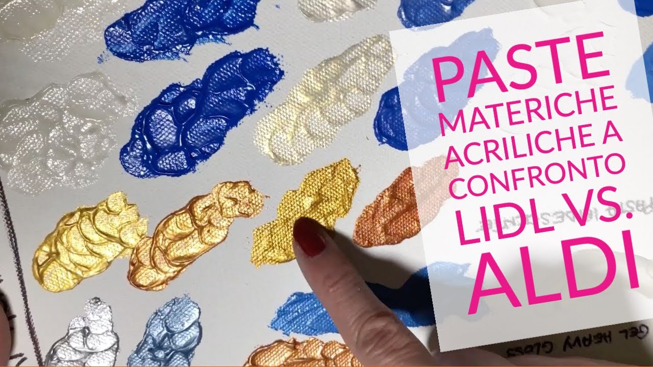 Pittura materica paste acriliche a confronto - Lidl vs. Aldi