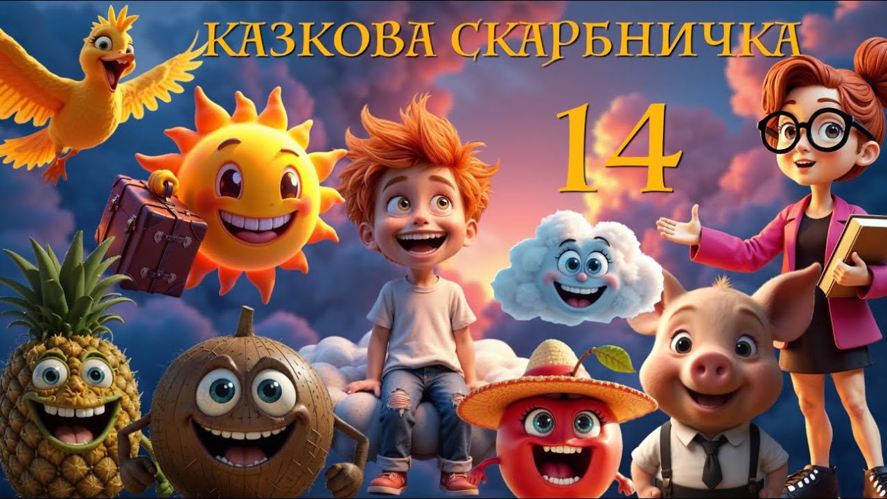 КАЗКОВА СКАРБНИЧКА - 14 / збірка повчальних мультиків для дітей українською мовою