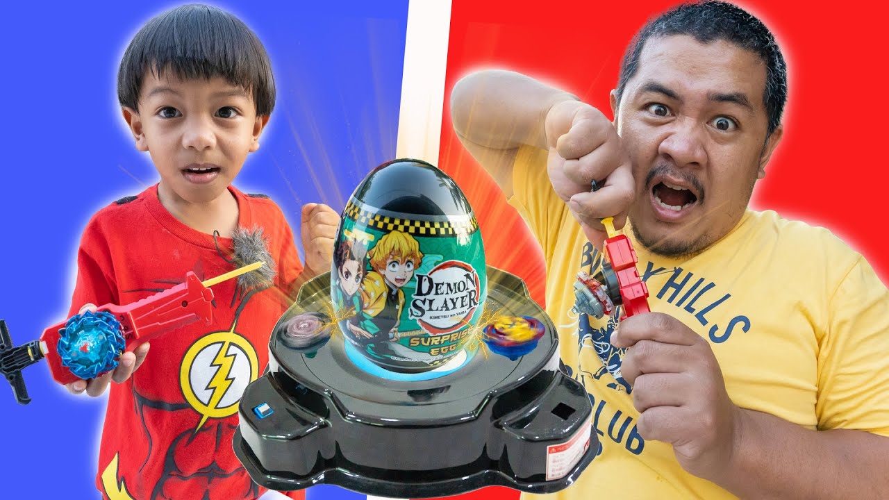 แข่งเบย์เบลด ชิงไข่เชอร์ไพรส์ ดาบพิฆาตอสูร | พี่ปลื้ม