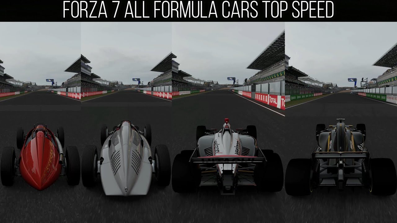 FORZA 7 ALL FORMULA CARS TOP SPEED BATTLE 4K 60FPS