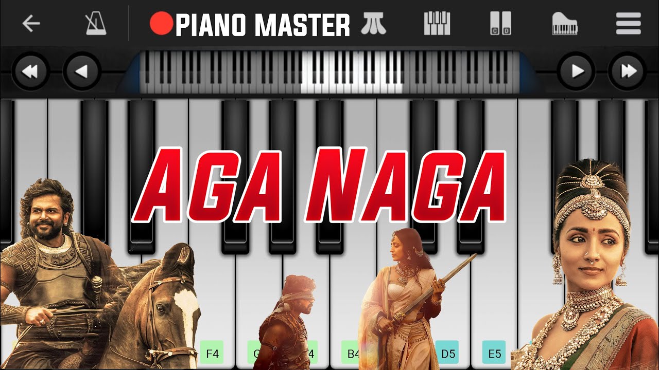 Aga Naga PS - 2 Song Easy Piano Tutorial
