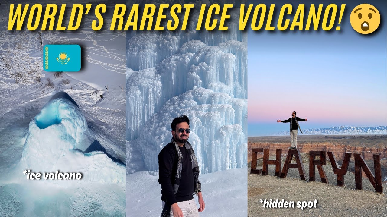 Ice Volcano In Kazakhstan🥶 | Erupting in -20°C?! This is CRAZY! 🤯| Charyn & Moon Canyon😍