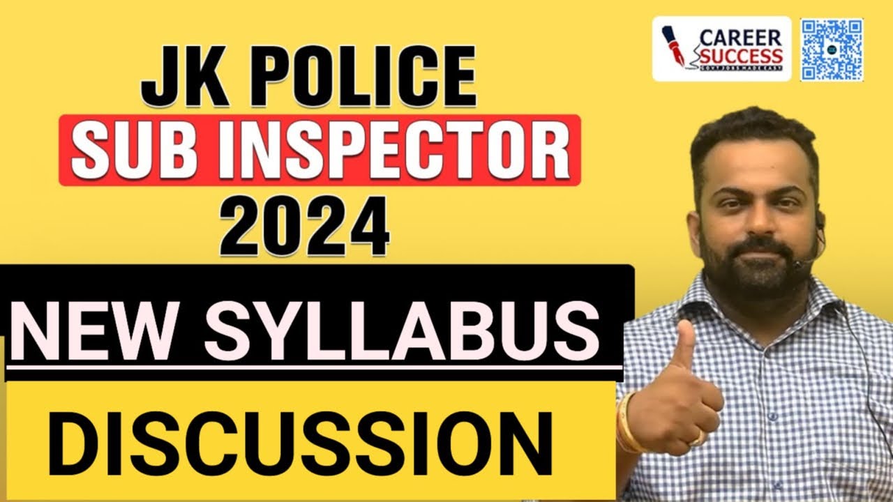 JKP SUB INSPECTOR SYLLABUS 2024 OUT |