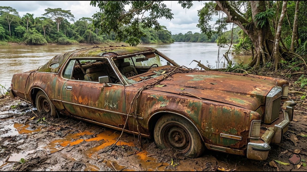 Asmr Car Restoration! Full Restoration [Lincoln Continental Mark IV]  [1972] in the Amazon River .