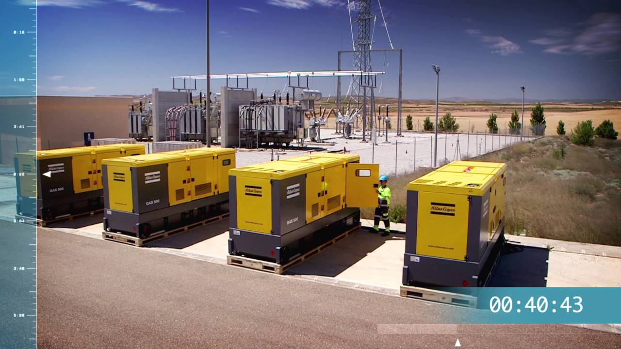 How quick can you get 2MVA of Power? Diesel Power Generators of a Modular Power Plant, Atlas Copco