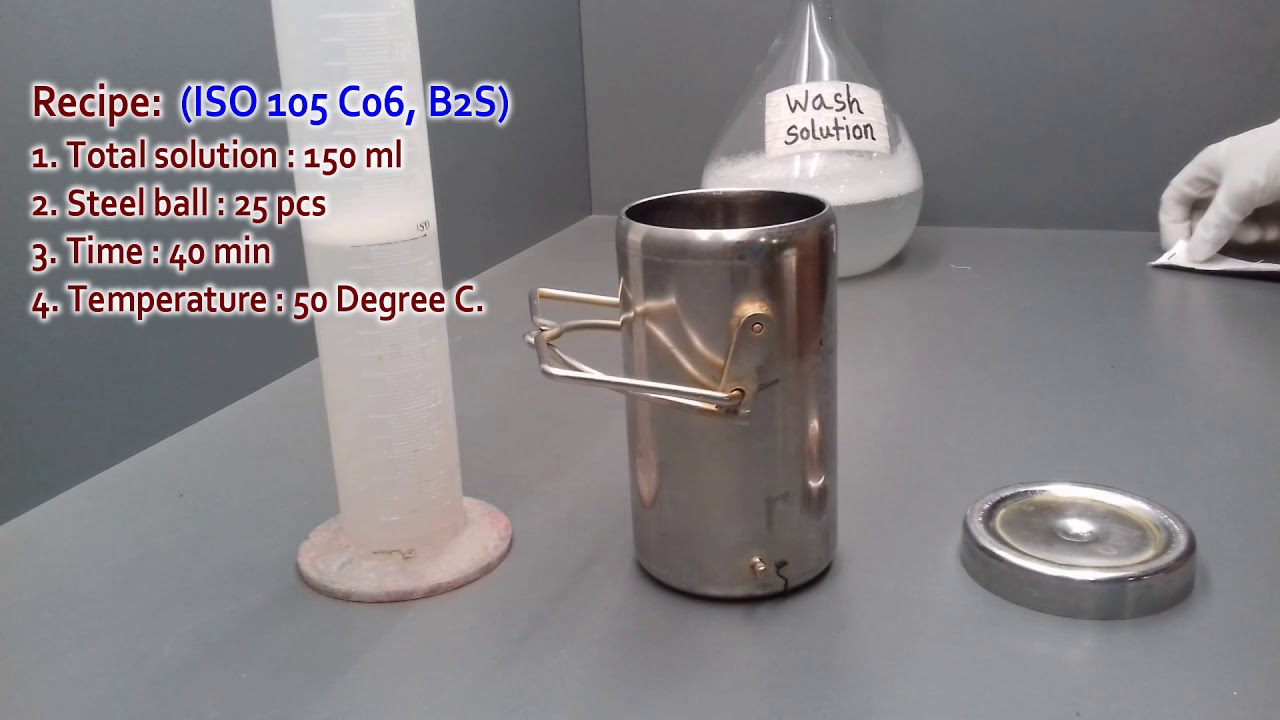 How to test Color Fastness to Wash. ISO 105 C06